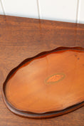 Load image into Gallery viewer, Petite Edwardian Mahogany Tray with Scalloped Edge + Shell Inlay