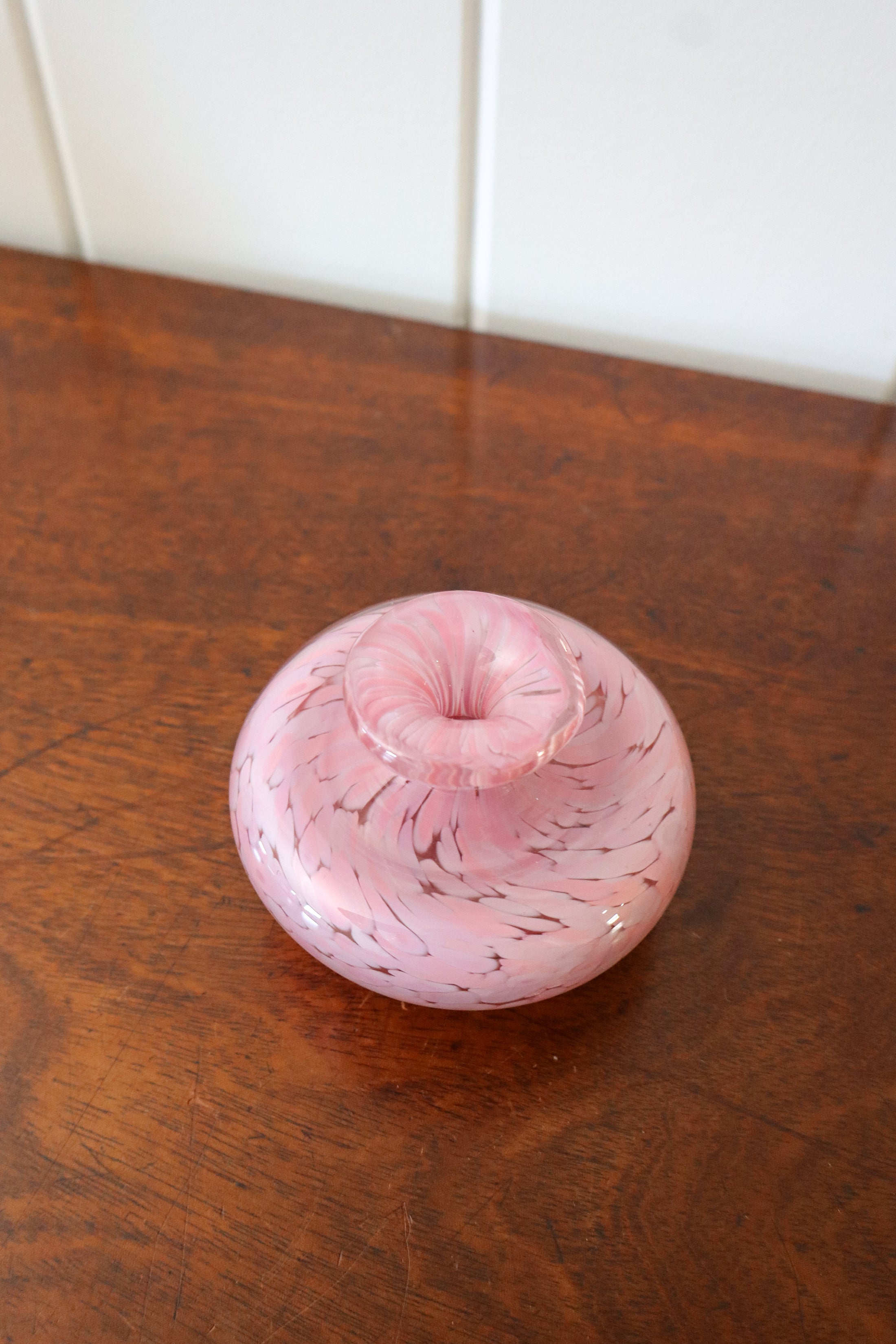 Vintage Hand Blown Pink Glass Object/Bud Vase