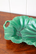 Load image into Gallery viewer, Copeland (c. 1860-1875) Green Majolica Overlapping Large Leaf Server