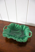Load image into Gallery viewer, Copeland (c. 1860-1875) Green Majolica Overlapping Large Leaf Server