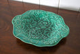 Load image into Gallery viewer, 19th Century Green Majolica Serving Platter with Repair Staples