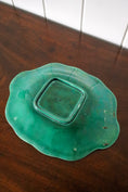 Load image into Gallery viewer, 19th Century Green Majolica Serving Platter with Repair Staples