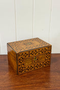 Load image into Gallery viewer, Early 19th Century Tunbridge Box with Yellow Interior Lid
