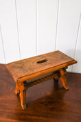 Load image into Gallery viewer, Petite Antique Hand Carved Stool (Possibly Scottish; c.1900)