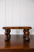 Load image into Gallery viewer, Antique English Oak Single Plank Joint Stool on Feet (c. 1880)
