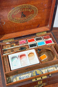 Load image into Gallery viewer, Reeves & Sons Artist Paint Box with Original Paint + Working Key (c. 1890)