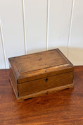 Load image into Gallery viewer, Antique Oak Tea Box with Scalloped Apron