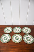 Load image into Gallery viewer, SET of 6 Masons Ironstone ‘Chartreuse’ Floral Small 5.75”W Plates
