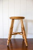 Load image into Gallery viewer, Unusual Antique Pine Stool