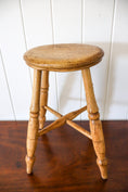 Load image into Gallery viewer, Unusual Antique Pine Stool