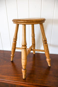 Load image into Gallery viewer, Unusual Antique Pine Stool