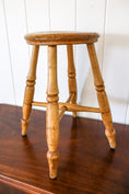 Load image into Gallery viewer, Unusual Antique Pine Stool