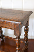 Load image into Gallery viewer, Antique English Joint Stool with Bulbous Legs