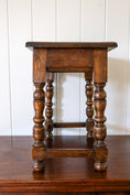 Load image into Gallery viewer, Antique English Joint Stool with Bulbous Legs