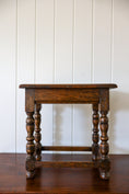 Load image into Gallery viewer, Antique English Joint Stool with Bulbous Legs