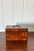 Load image into Gallery viewer, 18th Century Inlaid Tea Caddy with Handle (c. 1760) | Complete with Original Fittings + Working Key
