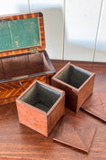 Load image into Gallery viewer, 18th Century Inlaid Tea Caddy with Handle (c. 1760) | Complete with Original Fittings + Working Key