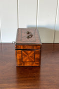 Load image into Gallery viewer, 18th Century Inlaid Tea Caddy with Handle (c. 1760) | Complete with Original Fittings + Working Key
