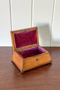 Load image into Gallery viewer, Antique English Oak Tea Caddy with Sarcophagus Top