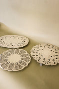 Load image into Gallery viewer, Round Silver Plate Trivet with Pierced Detailing by Rogers