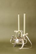 Load image into Gallery viewer, Silver Plate Floral Frogger with Candleholders