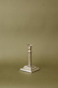 Load image into Gallery viewer, Antique English Silver Plate Candlestick with Square Base