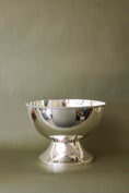 Load image into Gallery viewer, Large English Silver Plate Punch Bowl with Trim Detail