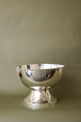 Load image into Gallery viewer, Large English Silver Plate Punch Bowl with Trim Detail