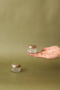Load image into Gallery viewer, PAIR Victorian Glass + Silver Plate Lid Container