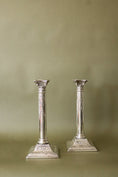 Load image into Gallery viewer, Pair English Silver Plated Candlesticks | Marked JP & Co