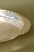 Load image into Gallery viewer, Large Oval Silver Plate Gallery Tray by Rogers