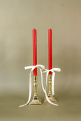 Load image into Gallery viewer, PAIR 19th Century Victorian English Brass Candlesticks (c. 1890) | 6.75"H