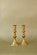 Load image into Gallery viewer, PAIR Vintage 7”H Brass Candlesticks