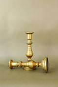 Load image into Gallery viewer, PAIR of Unique Brass Candlesticks | HEAVY 9.75”