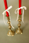 Load image into Gallery viewer, PAIR Vintage 10”H Brass Candlesticks