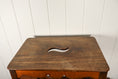 Load image into Gallery viewer, Antique English Mahogany Stool with Cane Cut Legs