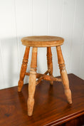 Load image into Gallery viewer, Antique Beechwood + Elm Stool