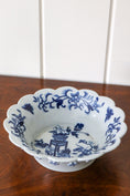 Load image into Gallery viewer, RARE Spode Earthenware Scalloped Bowl with Raised Flowers (c. 1875-1890)