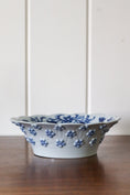 Load image into Gallery viewer, RARE Spode Earthenware Scalloped Bowl with Raised Flowers (c. 1875-1890)