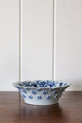 Load image into Gallery viewer, RARE Spode Earthenware Scalloped Bowl with Raised Flowers (c. 1875-1890)