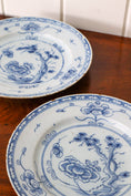 Load image into Gallery viewer, Pair of 18th Century Blue + White Delft Plates
