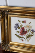 Load image into Gallery viewer, French Framed Silk Embroidery Floral Bouquet (c. 1920)