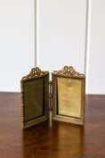 Load image into Gallery viewer, PAIR Antique French Brass Wall Hanging or Tabletop Picture Frames (c. 1880)