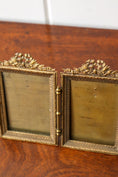 Load image into Gallery viewer, PAIR Antique French Brass Wall Hanging or Tabletop Picture Frames (c. 1880)