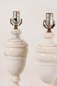 Load image into Gallery viewer, PAIR of Alabaster Lamps on Square Marble Bases
