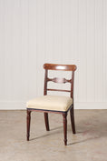Load image into Gallery viewer, SET of 6 | English Victorian Mahogany Dining Chairs with Newly Upholstered Tiny Blue Dot Fabric