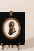 Load image into Gallery viewer, 19th Century Silhouette Portrait of English Gentleman With Basketweave Brass Fillet
