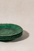 Load image into Gallery viewer, Copeland (c. 1860-1875) Green Majolica Overlapping Large Leaf Plate