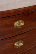 Load image into Gallery viewer, English Regency Mahogany + Ebonized Banded Bowfront Chest (c. 1820)