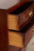 Load image into Gallery viewer, English Regency Mahogany + Ebonized Banded Bowfront Chest (c. 1820)